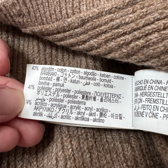 Zara Kids Brown Ribbed Knit Button Front Cardigan Sweater 5 Years 110cm - Picture 3 of 4